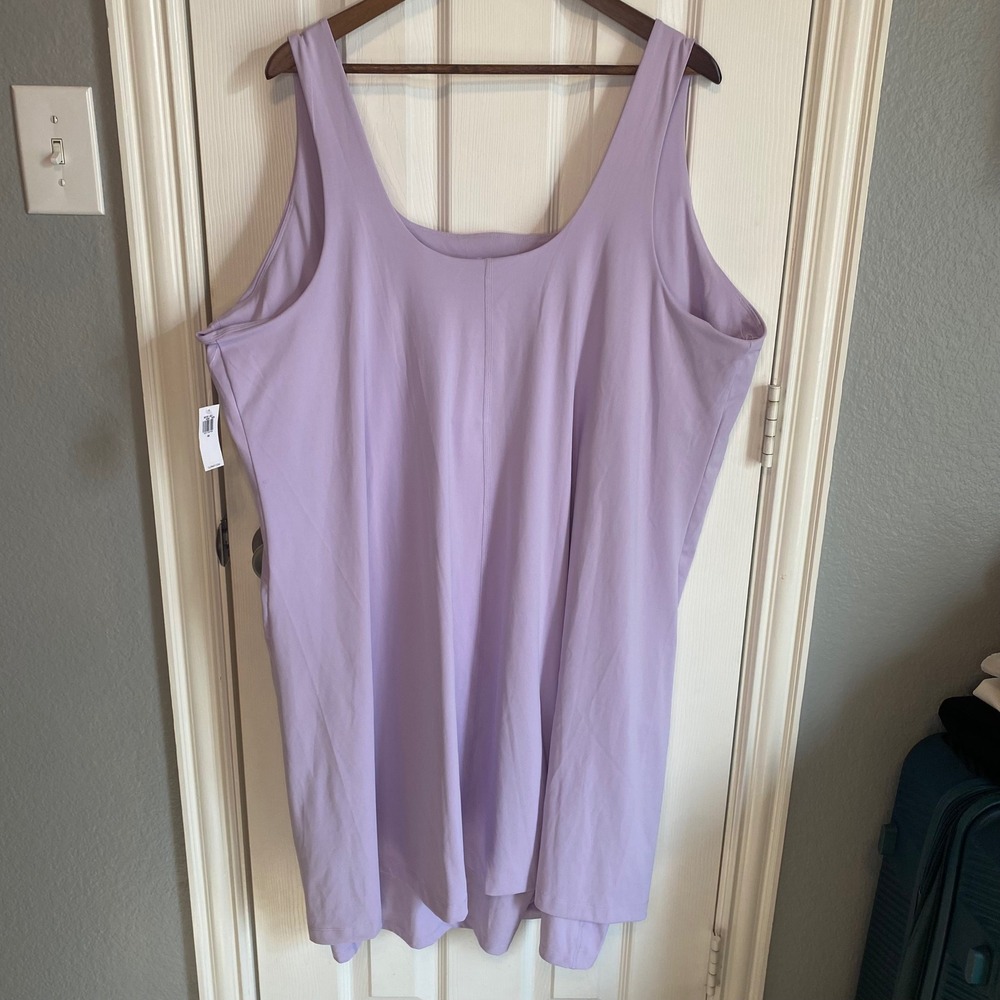 Old Navy Active PowerSoft Tank Dress Women's Plus 4XL Built in‎ Bra Lilac Purple - Picture 2 of 4